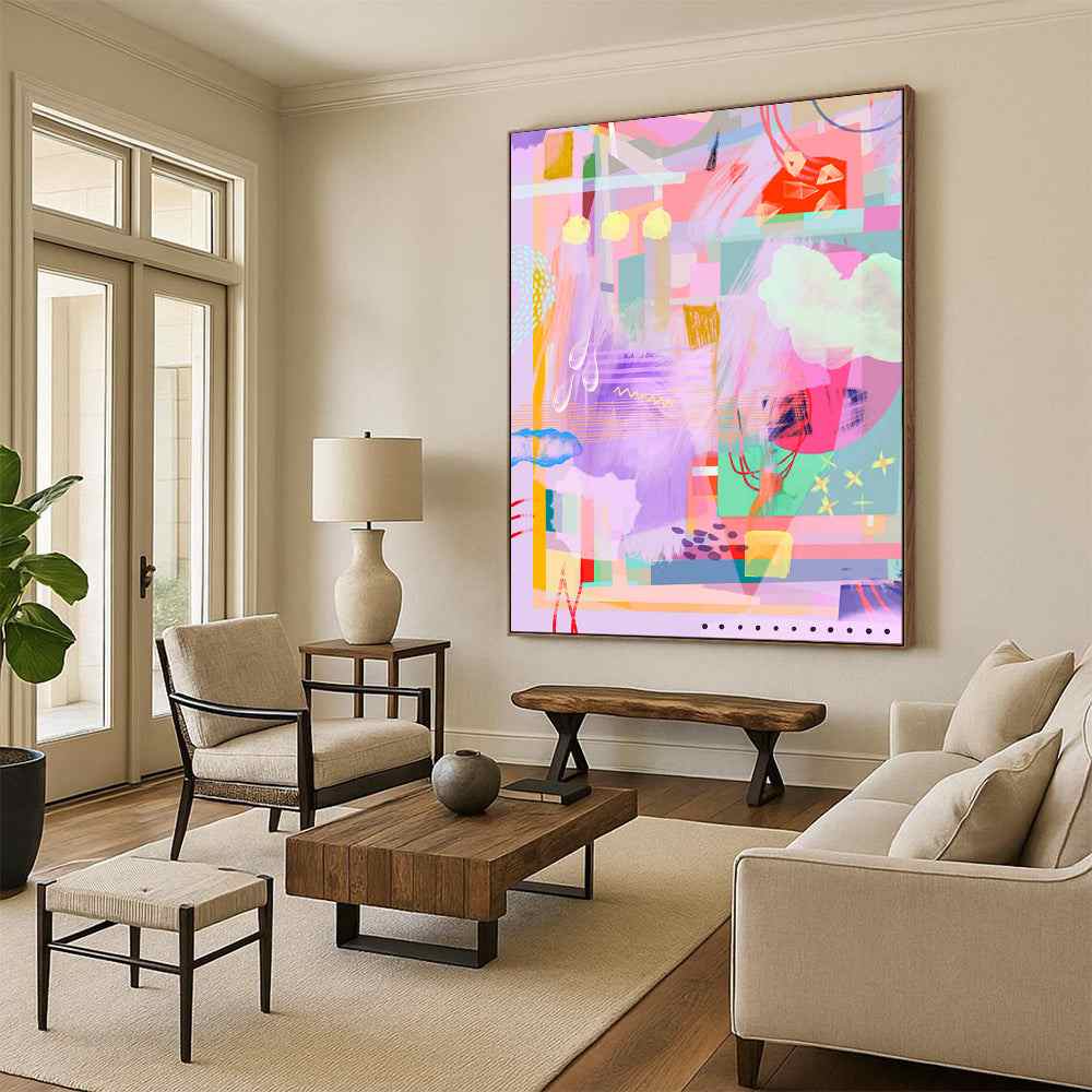 purple toned wall art